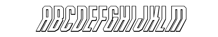 Crossbow Head 3D Italic Font LOWERCASE