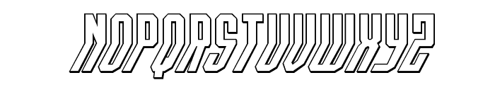 Crossbow Head 3D Italic Font LOWERCASE