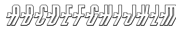 Crossbow Shaft 3D Italic Font UPPERCASE