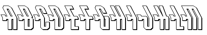 Crossbow Shaft 3D Leftalic Font UPPERCASE