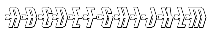 Crossbow Shaft Expanded 3D Font UPPERCASE