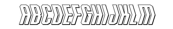 Crossbow Shaft Expanded 3D Font LOWERCASE