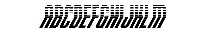Crossbow Shaft Halftone Italic Font LOWERCASE