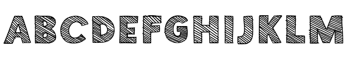 Crossed Out Font UPPERCASE