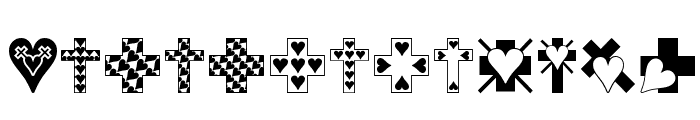 Crosses n Hearts Font UPPERCASE