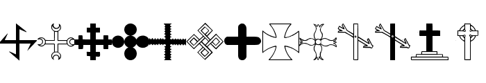 Crosses Font LOWERCASE