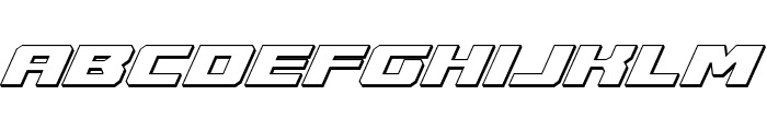 Cruiser Fortress 3D Italic Font LOWERCASE
