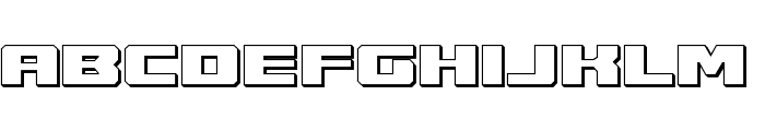 Cruiser Fortress 3D Font LOWERCASE