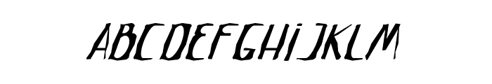 Crumpled Letter Demo Italic Font UPPERCASE