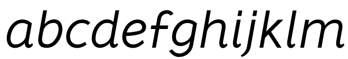 CrusoeText-Italic Font LOWERCASE