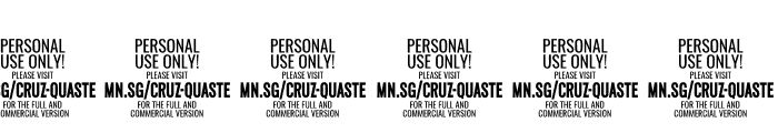 Cruz Quaste PERSONAL USE ONLY Font OTHER CHARS