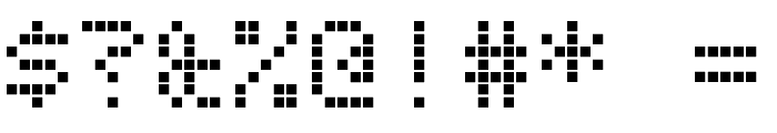 ?cran monochrome / monochrome display Regular Font OTHER CHARS