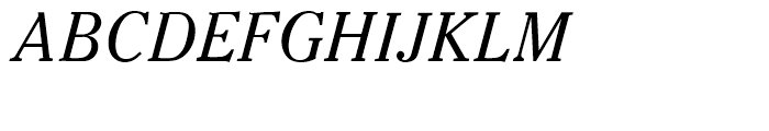 Criterion Italic Font UPPERCASE