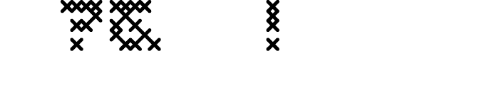 Cross Stitch COARSE Font OTHER CHARS
