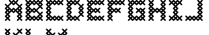 Cross Stitch COARSE Font UPPERCASE