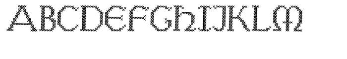 Cross Stitch DISCREET Font UPPERCASE