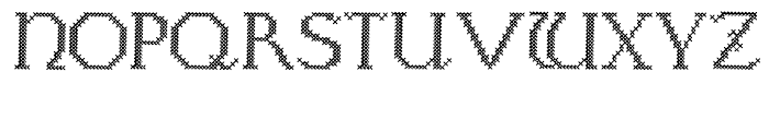 Cross Stitch DISCREET Font UPPERCASE
