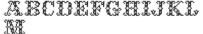Cross Stitch MONOGRAM Font UPPERCASE