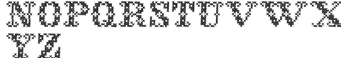 Cross Stitch MONOGRAM Font UPPERCASE