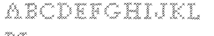 Cross Stitch Regular Font UPPERCASE