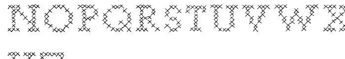 Cross Stitch Regular Font UPPERCASE