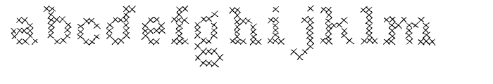 Cross Stitch Regular Font LOWERCASE