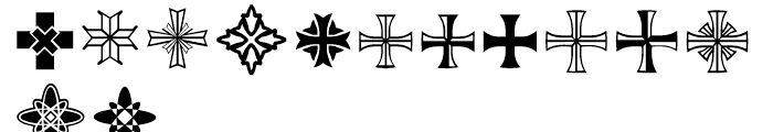 Crucis Ornaments Font UPPERCASE