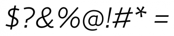 Cresta Light Italic Font OTHER CHARS
