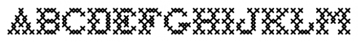 Cross Stitch Basic Font UPPERCASE