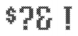 Cross Stitch Classic Font OTHER CHARS