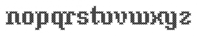 Cross Stitch Classic Font LOWERCASE
