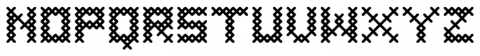 Cross Stitch Coarse Font UPPERCASE