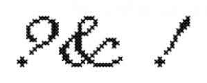 Cross Stitch Cursive Font OTHER CHARS