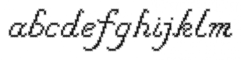 Cross Stitch Cursive Font LOWERCASE