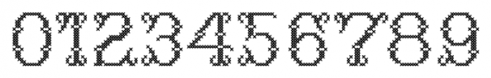 Cross Stitch Delicate Font OTHER CHARS