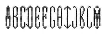 Cross Stitch Diamond Monogram Font UPPERCASE