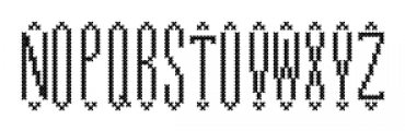 Cross Stitch Diamond Monogram Font UPPERCASE