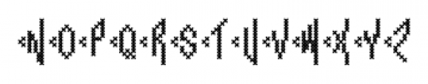 Cross Stitch Diamond Monogram Font LOWERCASE