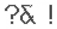 Cross Stitch Discreet Font OTHER CHARS