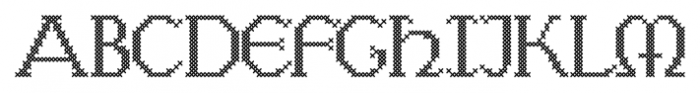 Cross Stitch Discreet Font UPPERCASE