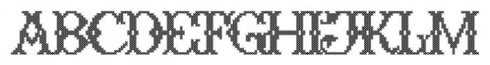 Cross Stitch Formal Font UPPERCASE