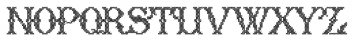 Cross Stitch Formal Font UPPERCASE