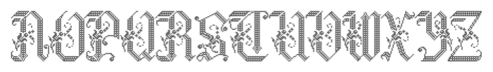 Cross Stitch Graceful Font UPPERCASE