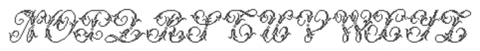 Cross Stitch Majestic Font UPPERCASE