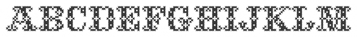 Cross Stitch Monogram Font UPPERCASE