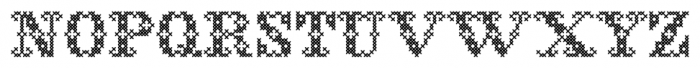 Cross Stitch Monogram Font UPPERCASE