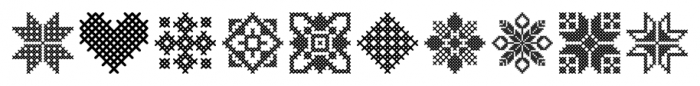 Cross Stitch Ornaments Font OTHER CHARS