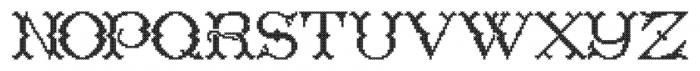 Cross Stitch Regal Font UPPERCASE