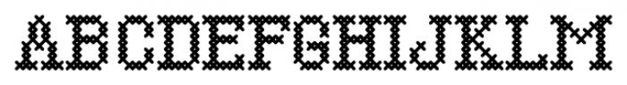 Cross Stitch Simple Font UPPERCASE