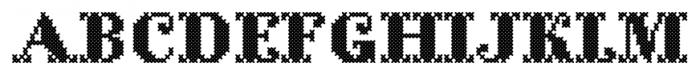 Cross Stitch Solid Font UPPERCASE